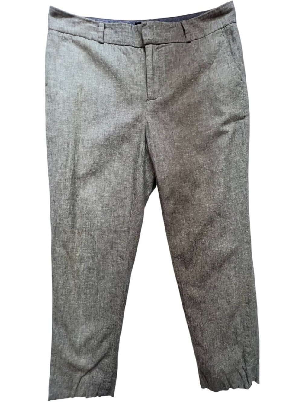 Banana Republic Womens Slim Leg Avery Dress Pants Flat Front Size 4 Gray Pockets